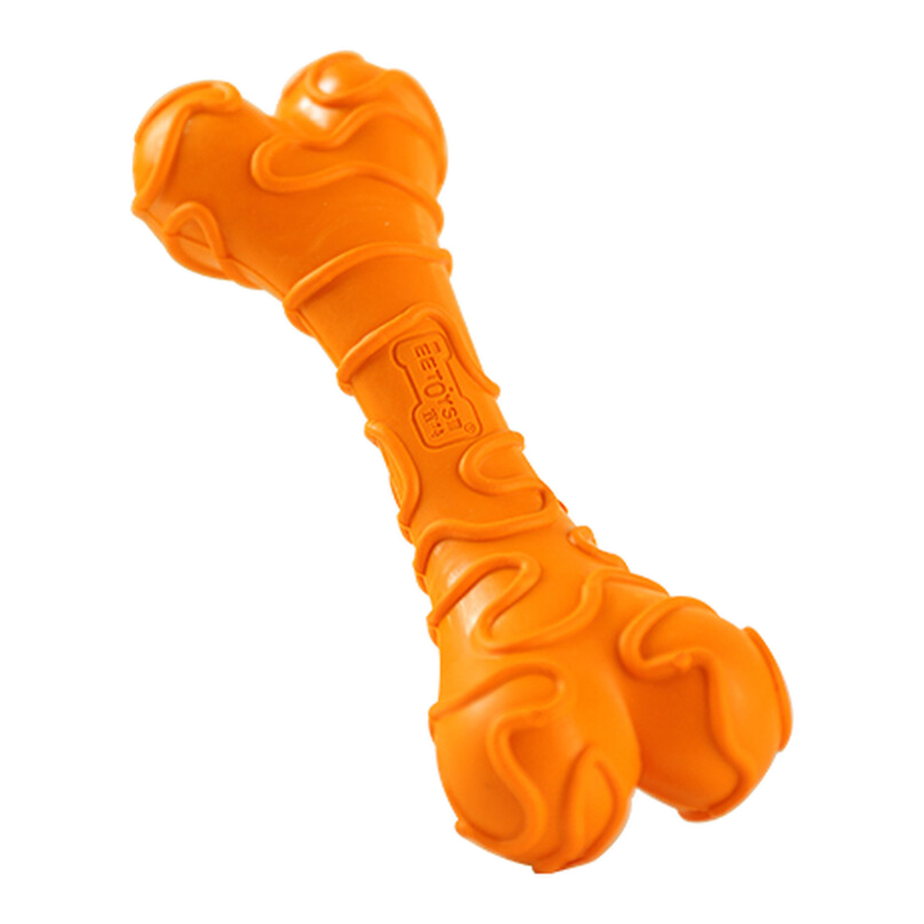 Blinkit Jouet à mâcher os au fromage pour chiens, jouet en latex résistant pour animaux de petite et moyenne taille, jouet interactif de dressage et de dentition (10,7 × 4 × 2,5 cm)