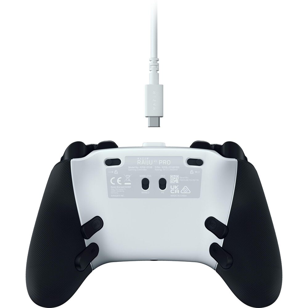 Razer Raiju V3 Pro Manette eSport sans fil - PS5 & PC - Blanc