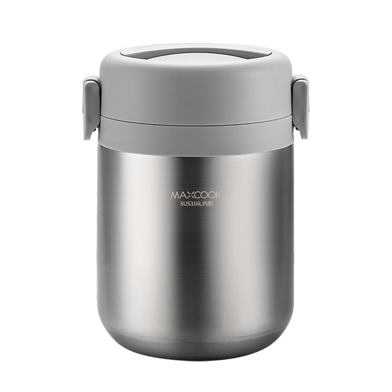 Maxcook MCTG0856 Bocal alimentaire isotherme sous vide 1,5 L Acier inoxydable 316 Large ouverture
