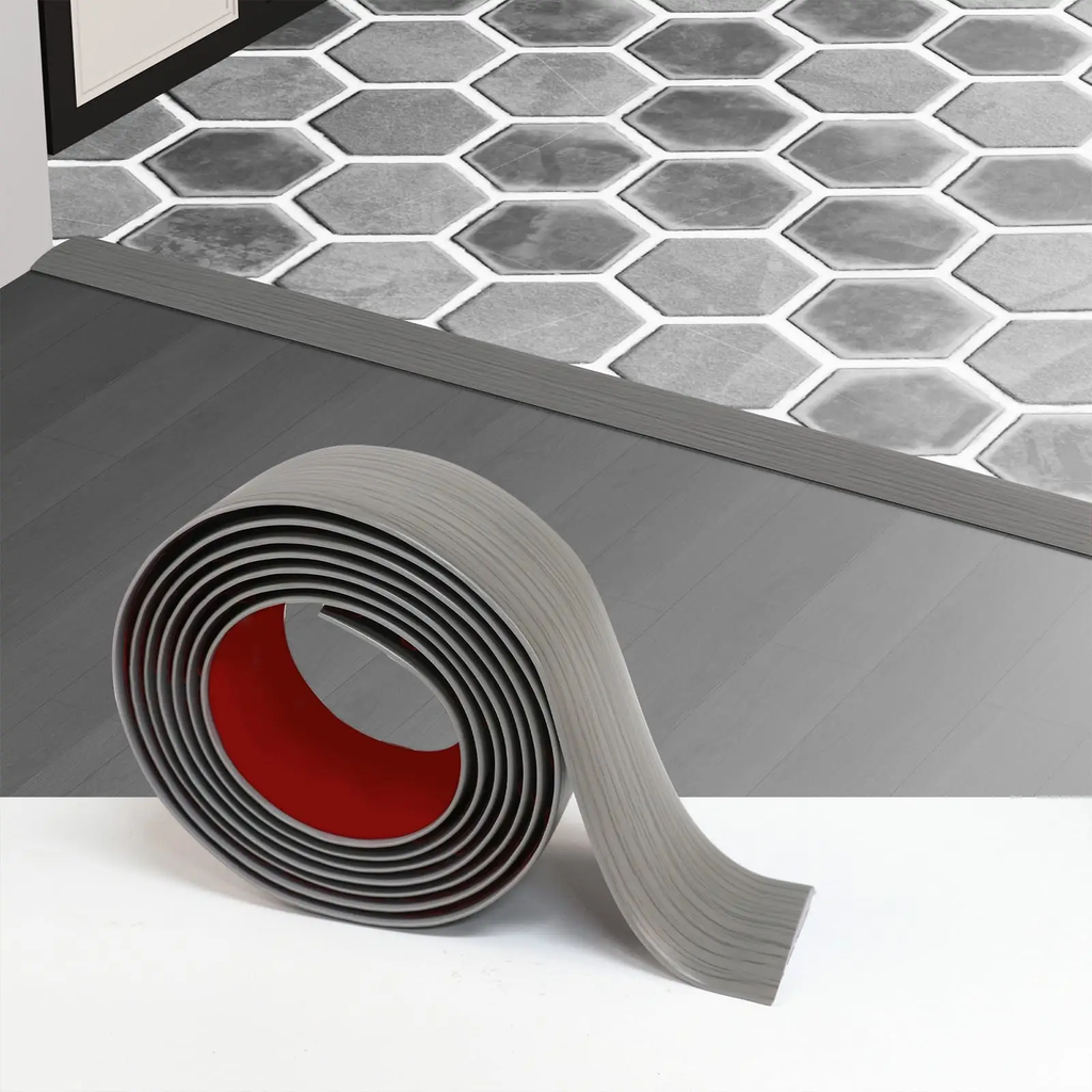 Art3d Ruban de transition adhésif en vinyle, longueur 1 m, aspect bois grisé, couvre les joints pour stratifié, carrelage et tapis, pose facile à décoller et à coller pour cuisine
