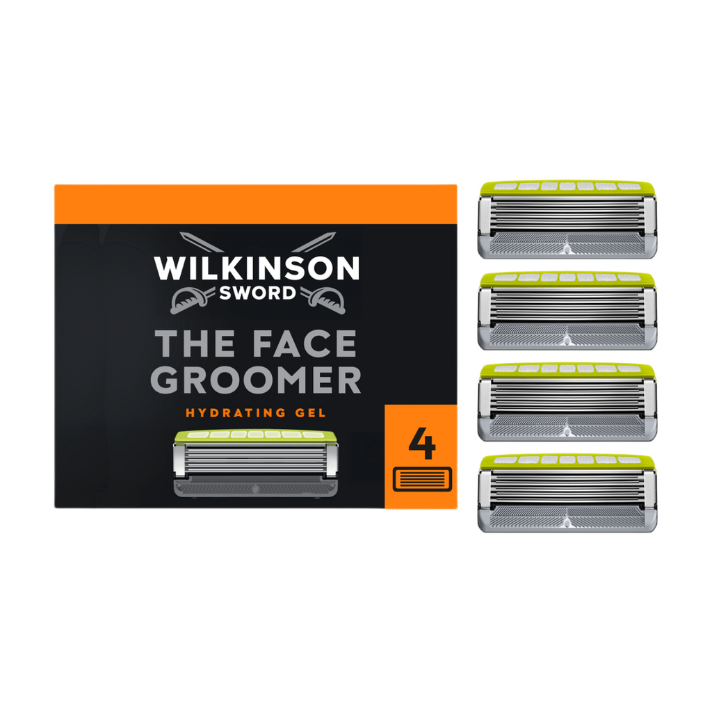 WILKINSON SWORD The Face Groomer - Lames de Rasoir Pour Homme - 4 Recharges
