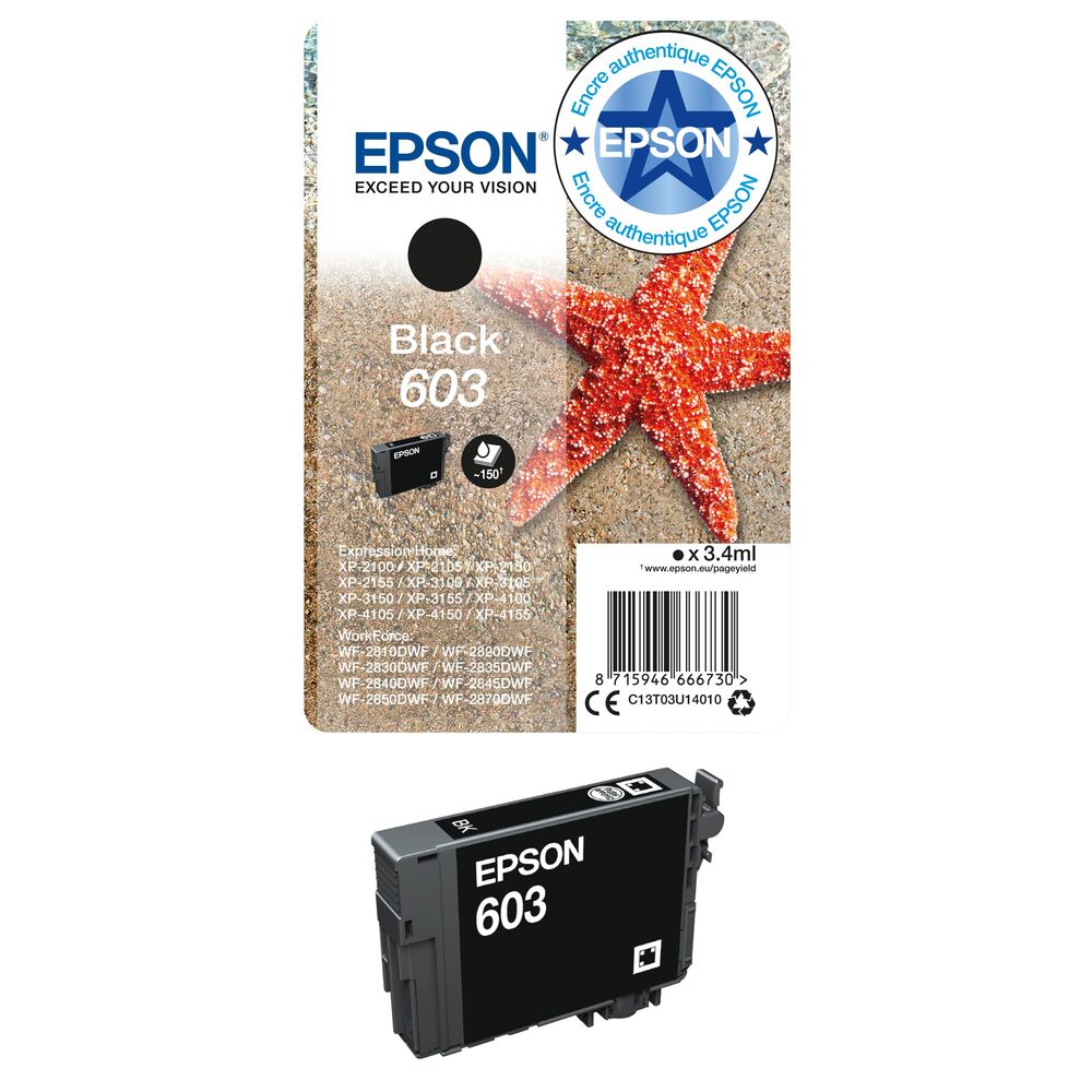 Epson Cartouche d'encre noire individuelle 603