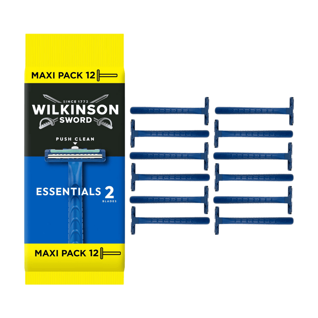 WILKINSON SWORD Essentials 2 - Rasoirs Jetables Pour Homme - Lot de 12