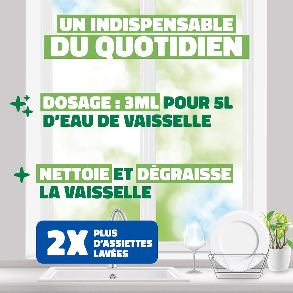 Rainett Eco Liquide Vaisselle Super Dégraissant Vinaigre de Framboise 4 x 500 ml (= 2 L)