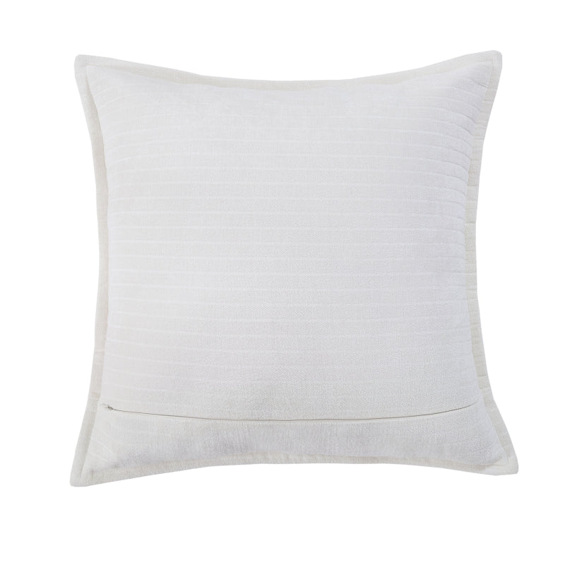 MEROPE, Housse de coussin classique en polyester multicolore, 50x50 cm, blanc, 1 pack