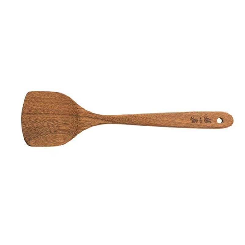 Zhang Xiaoquan Spatule chinoise en bois (330 mm) pour cuisine domestique saine Spatule de cuisson fine en bois