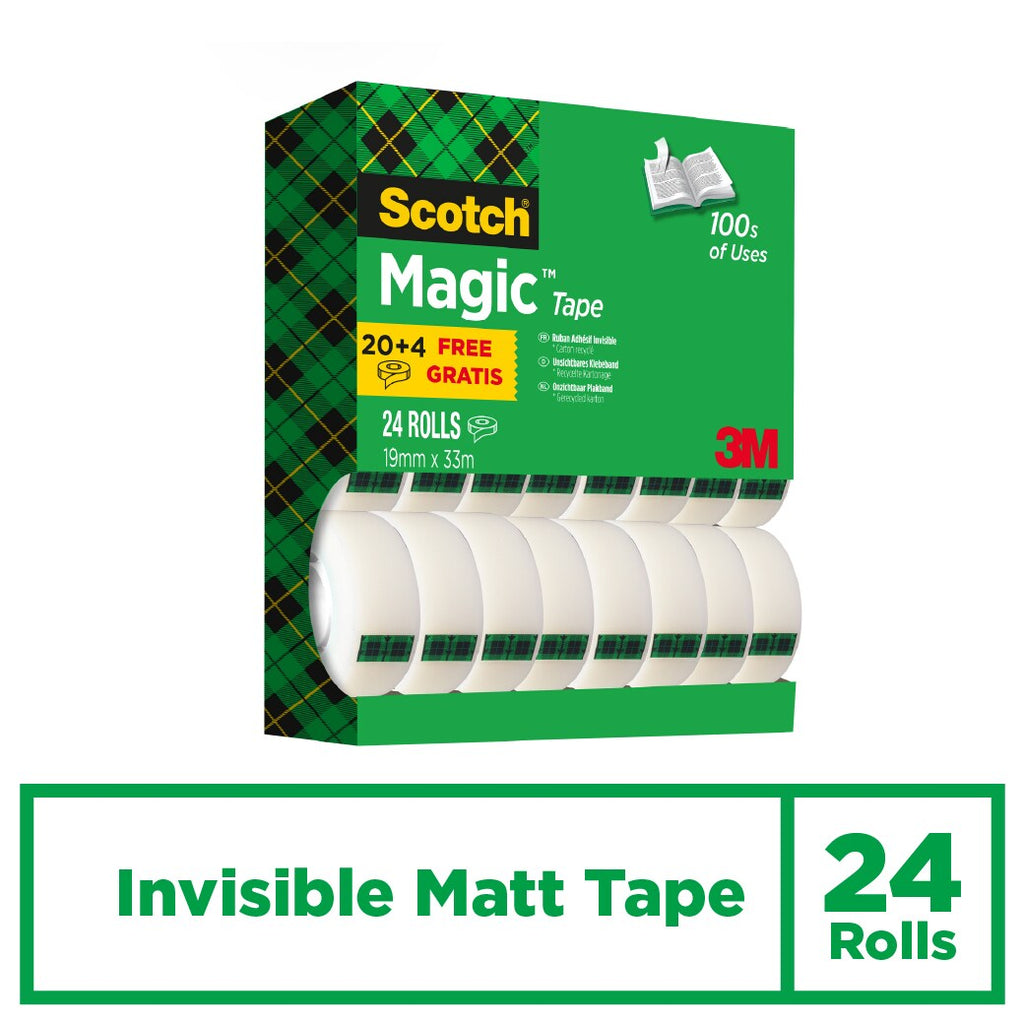 Ruban adhésif Scotch, pack économique, 33 m x 19 mm, 24 rouleaux/lot