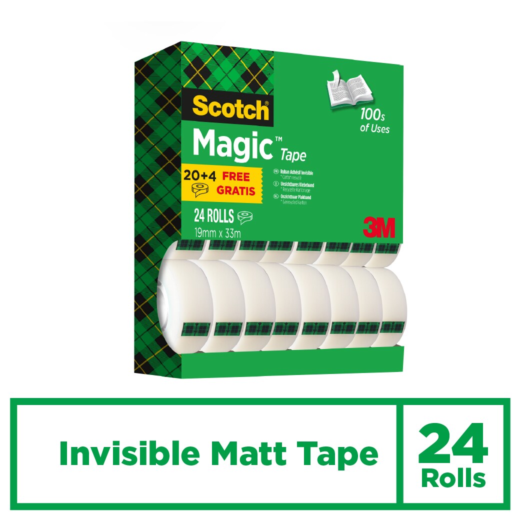 Ruban adhésif Scotch, pack économique, 33 m x 19 mm, 24 rouleaux/lot