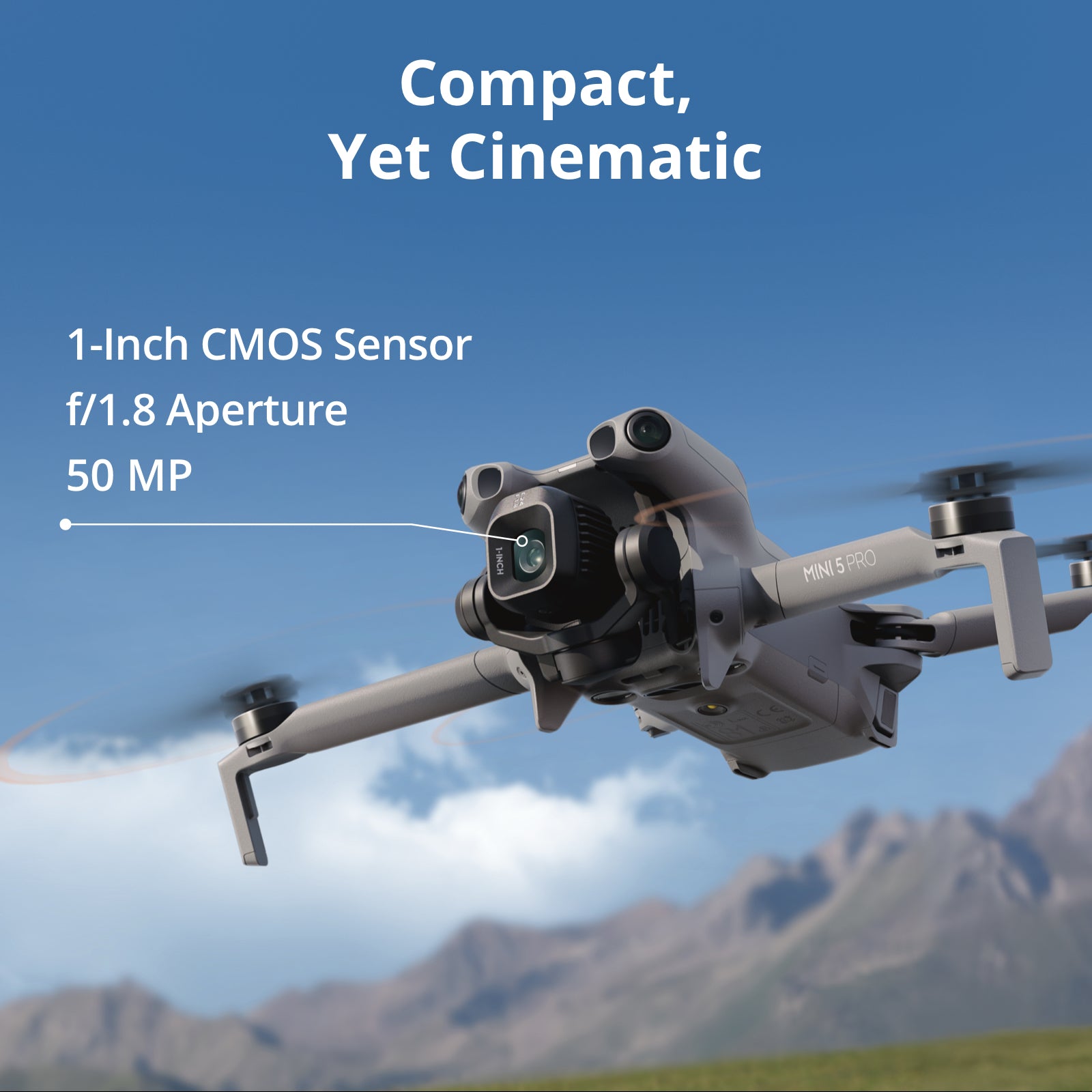 DJI Mini 5 Pro Drone 4K ultra-léger avec caméra, certifié C0, capteur CMOS 1 pouce, détection d'obstacles omnidirectionnelle, ActiveTrack 360°, rotation de la nacelle à 225°
