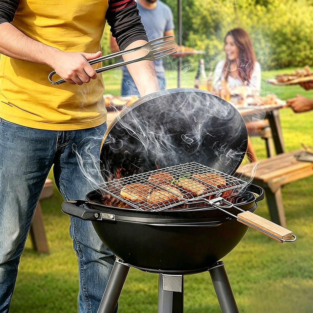 Huacan Grill pour friteuse à air, cadre en maille acier inoxydable, support de rangement multi-niveaux épaissi amovible, 1 pièce