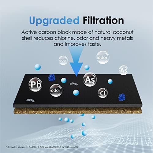 Système de Filtration d’Eau Sous Évier Waterdrop TSA à 3 Étapes 0,5 Micron, Certifié NSF/ANSI 42, Élimine 99,99 % du Plomb, Chlore, Chloramine, Fluor, et les Mauvaises Odeurs, Raccordement Direct