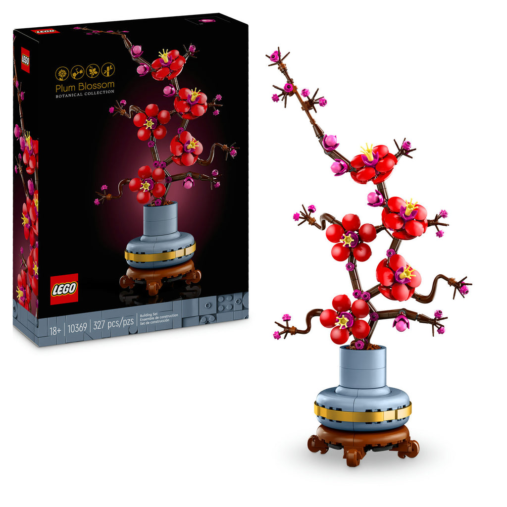 LEGO Icons Botanicals 10369 Fleur de Prunier Ensemble de Construction de Présentation de Fleurs pour Adultes