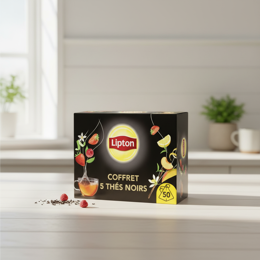 Lipton Coffret de thés parfumés, 50 sachets, 82 g