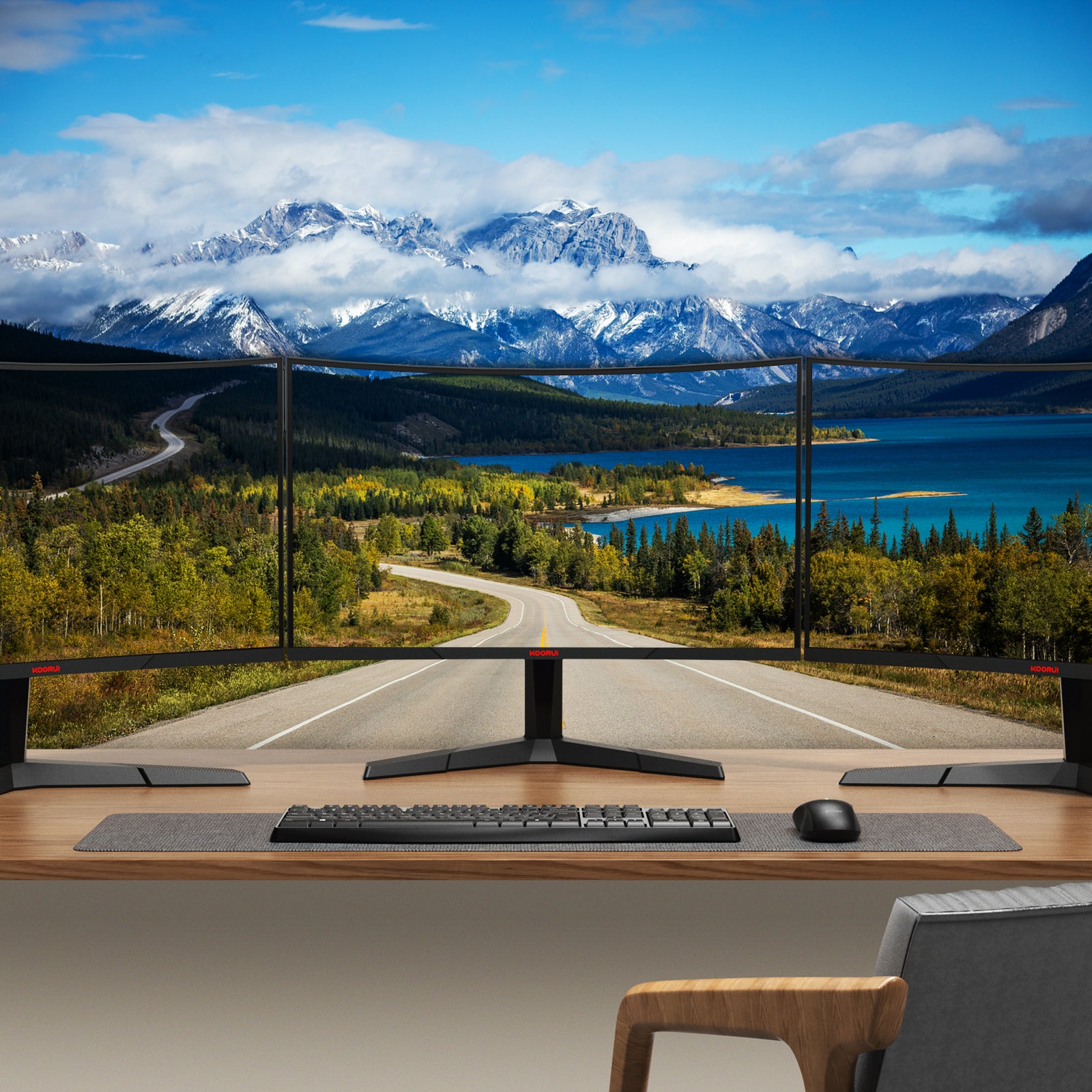 KOORUI 24E6CA – Moniteur de jeu incurvé VA FHD 180 Hz 23,6", Moniteur de jeu incurvé KTC 24E6CA 23,6 pouces rouge-noir, Moniteur d'ordinateur incurvé VA FHD 1920×1080 1500R