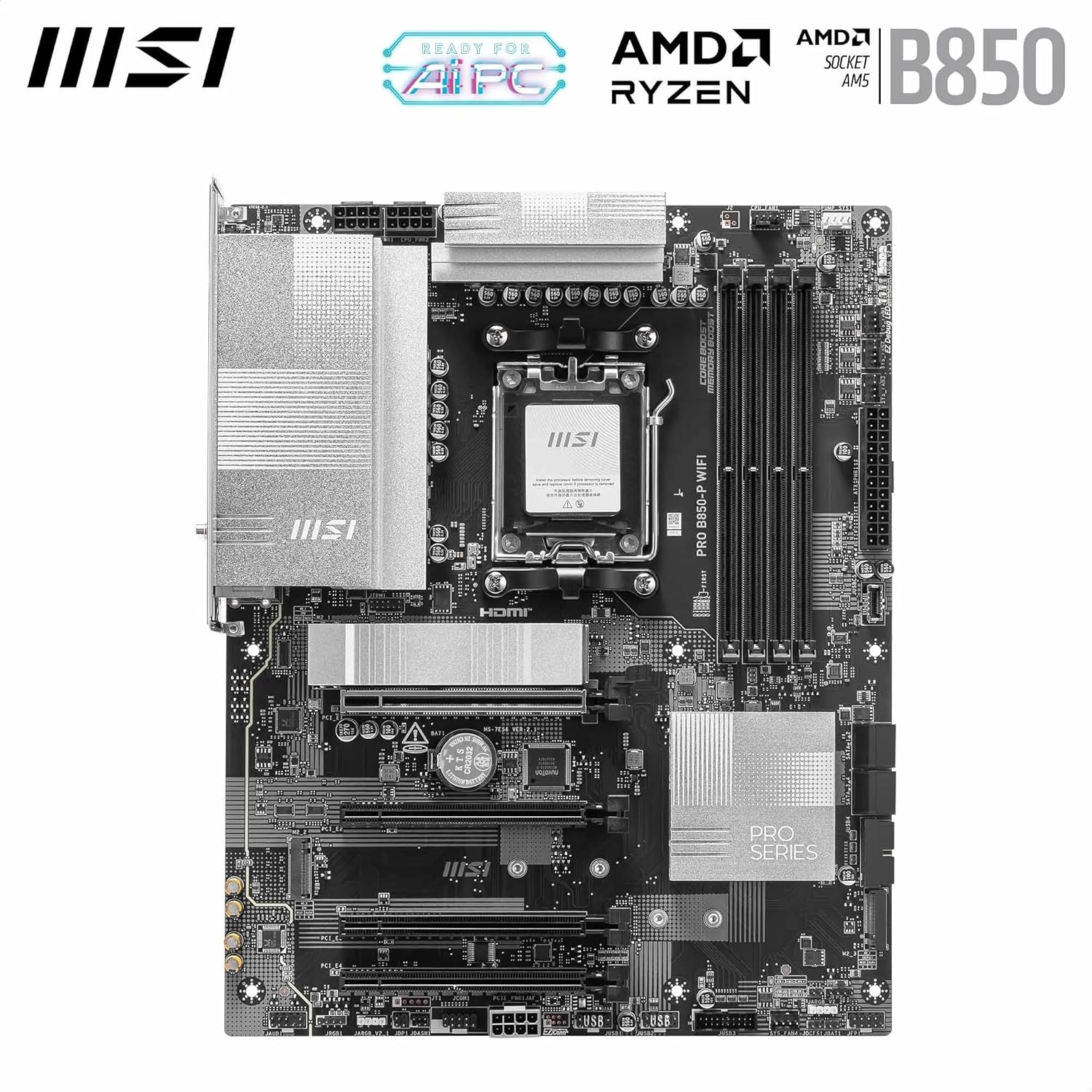 MSI carte mère PRO B850-P WIFI AMD B850 Socket AM5 ATX