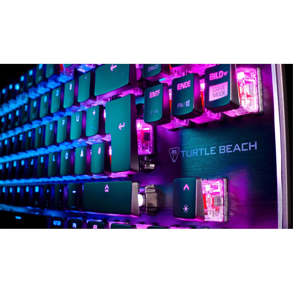 TURTLE BEACH Vulcan Clavier Gaming Mécanique (Titan Switch Linéaire) Filaire RGB, TKL - AZERTY - Noir