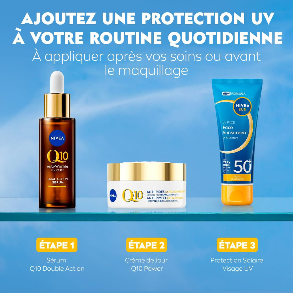 NIVEA SUN Crème solaire visage hydratante SPF 50 - 40 ml