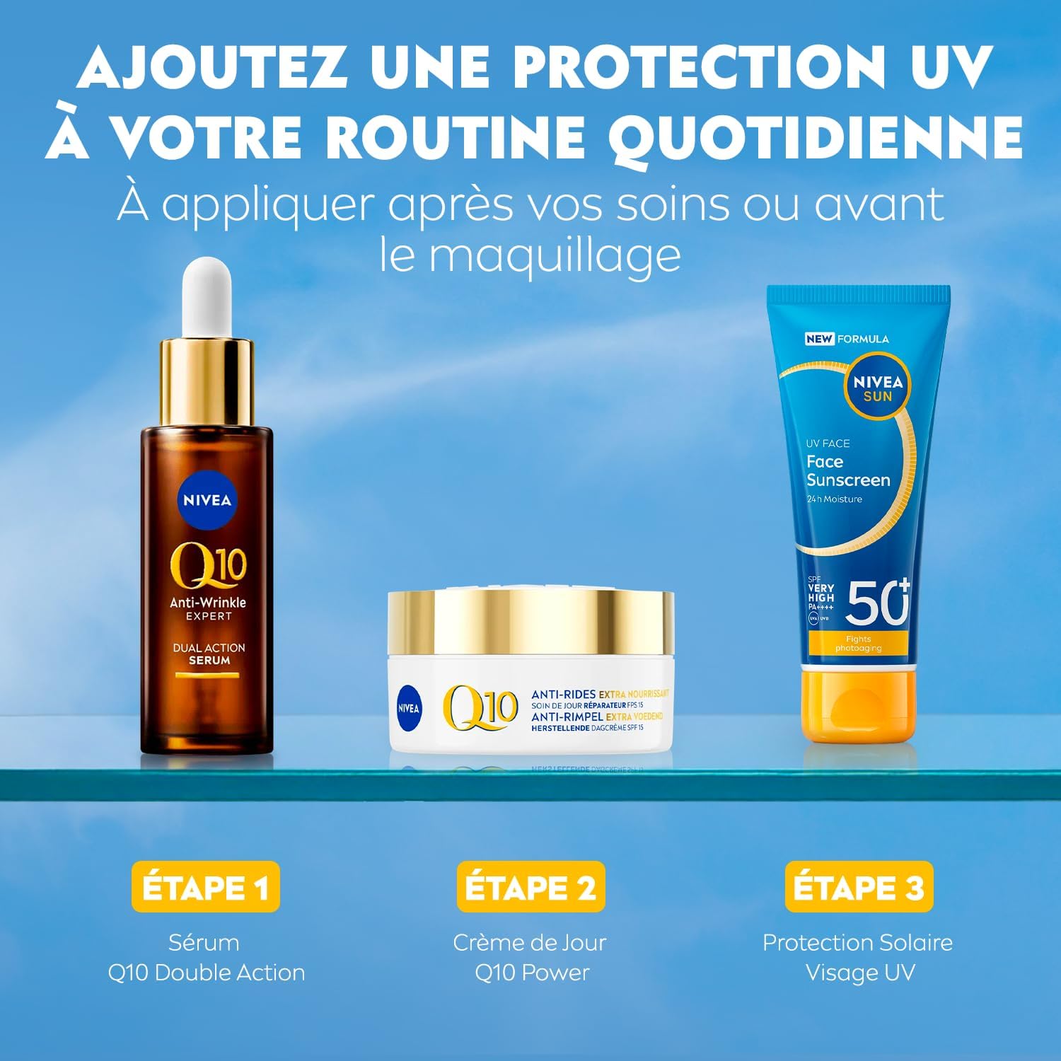 NIVEA SUN Crème solaire visage hydratante SPF 50 - 40 ml