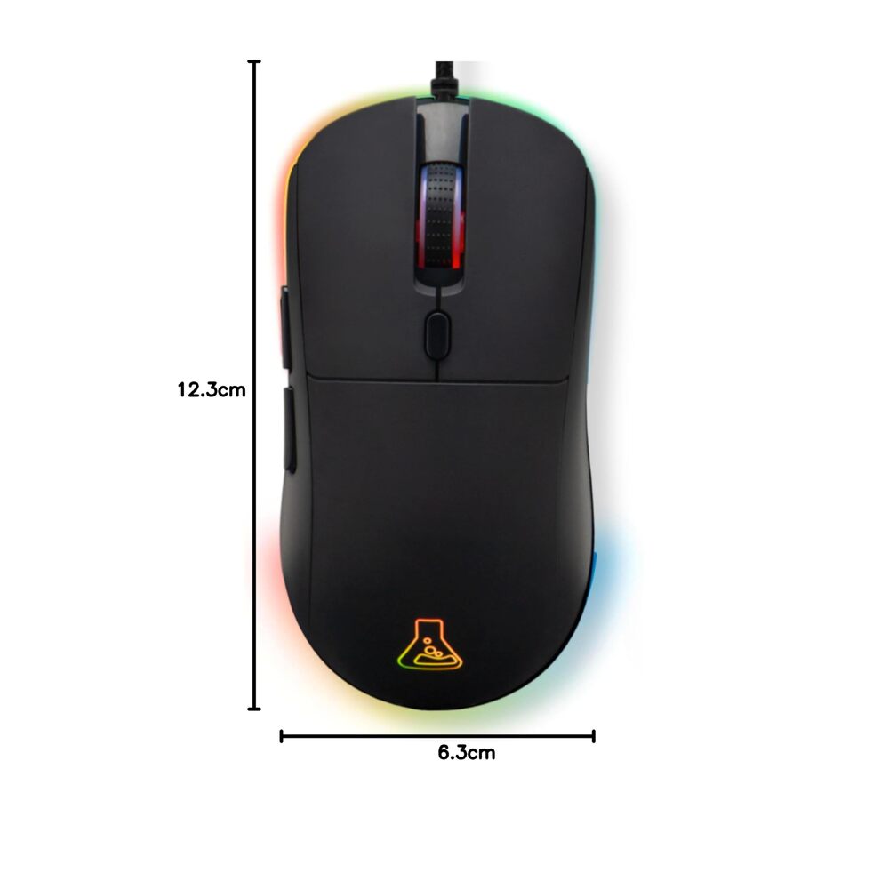 THE G-LAB Kult Cobalt Souris Gaming Filaire - 12800 DPI, 6 Boutons - Noir