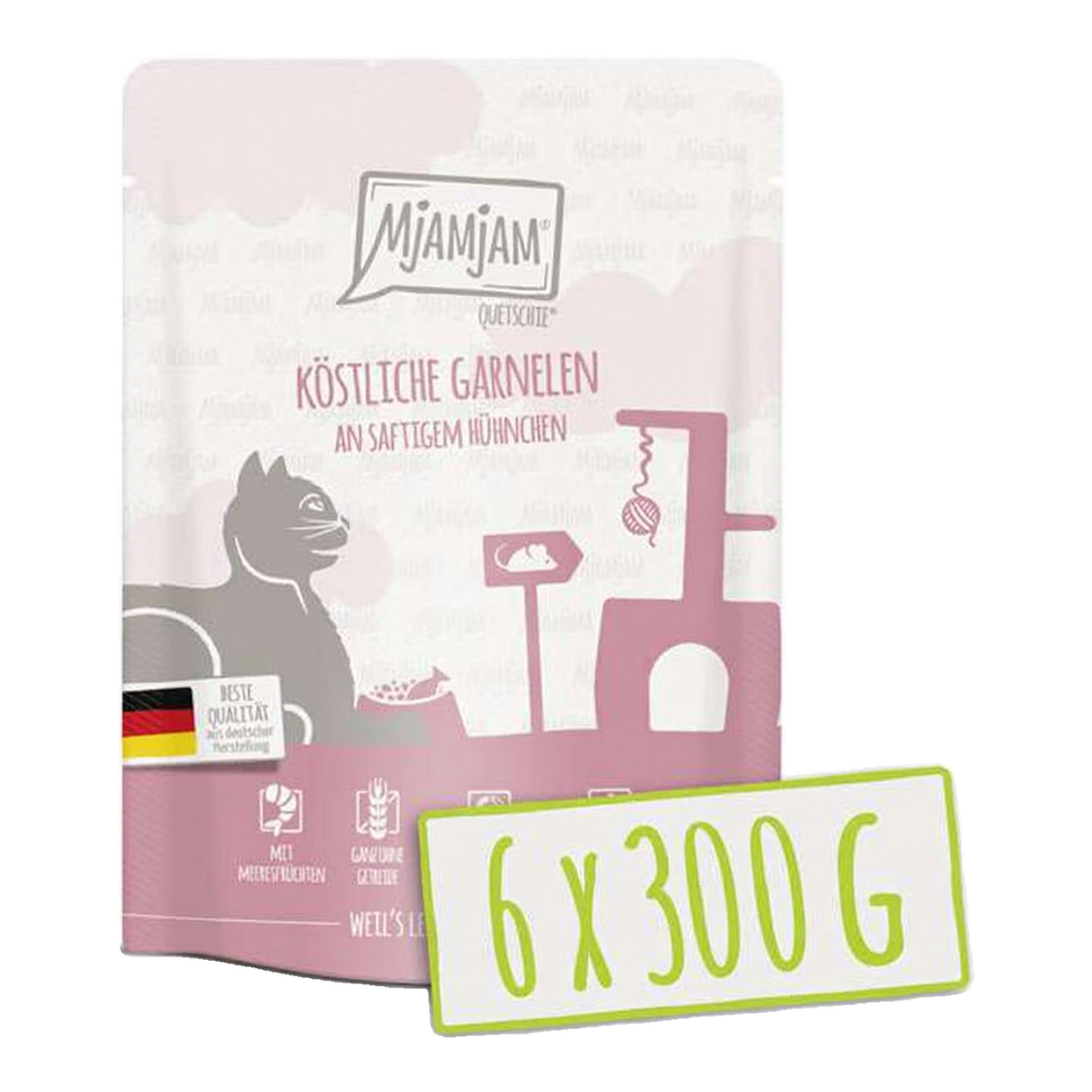 [Peut être servi frais pour l'été] MjAMJAM Quetschie Nourriture humide pour chat au poulet 300 g x 6