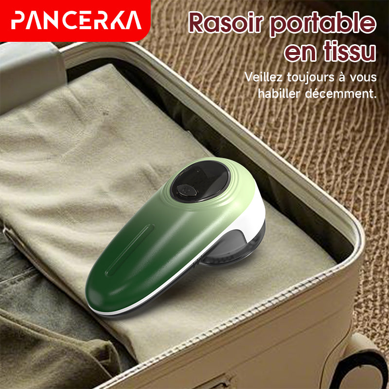 PANCERKA Rasoir électrique anti-bouloches Batterie 500 mAh, moteur rapide 7500 RPM, retire-peluches de précision à 6 lames, boîtier ABS givré + peint, portable pour vêtements