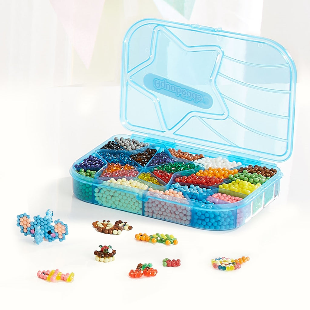 Aquabeads Pack de Recharge Méga avec Étui de Rangement, Plus de 2400 Perles à Fusionner à l'Eau