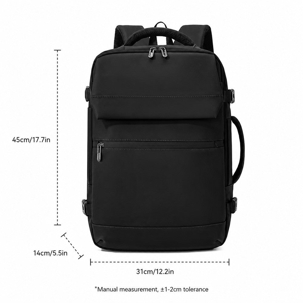Sac à dos de voyage pour ordinateur portable 15,6 pouces rabattable à l'avant déperlant grand volume sac à dos convertible pour voyage d'affaires