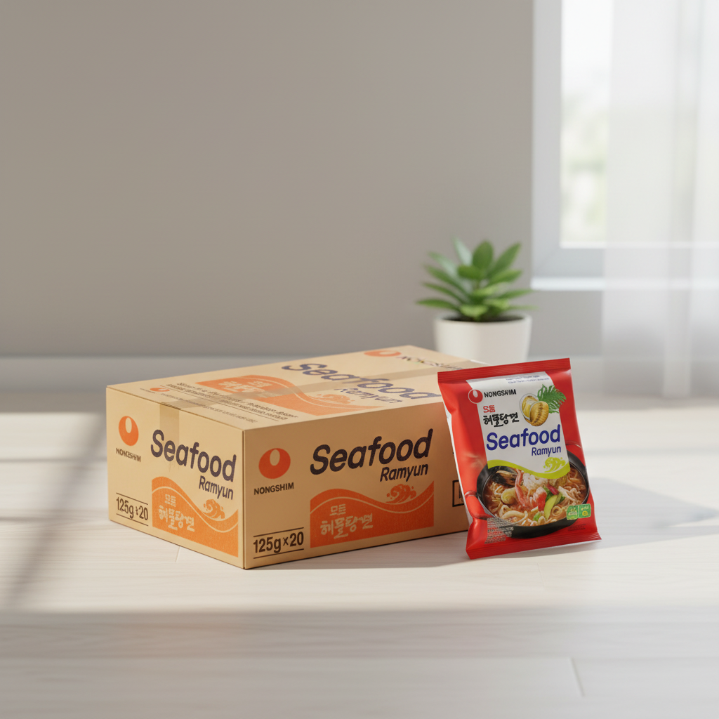 Nongshim Hamultang Ramyun Nouilles instantanées saveur fruits de mer - 20 x 125 g