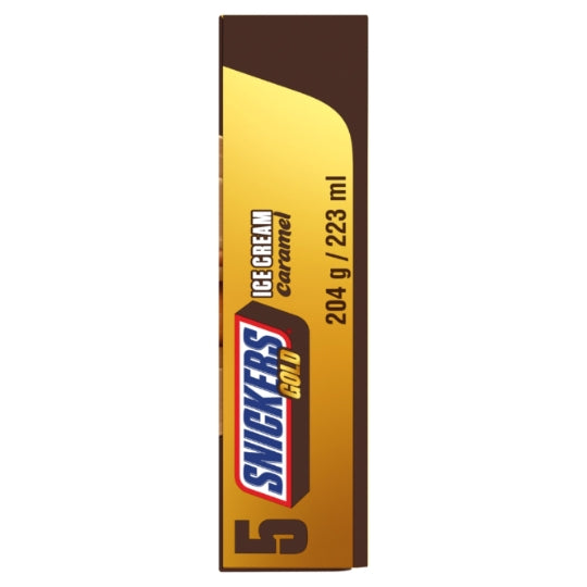 Snickers Barres de Glace Chocolat Caramel et Cacahuète – 5 Barres 204 g