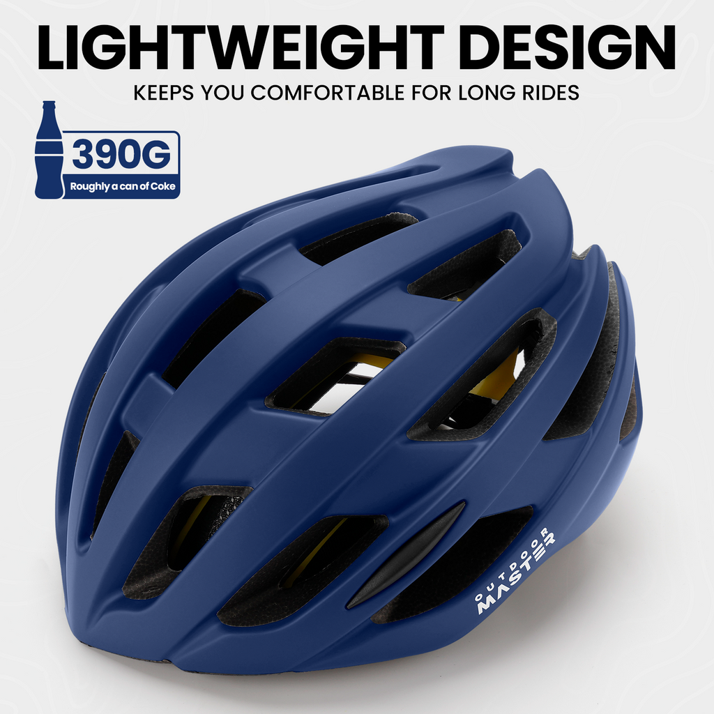 OutdoorMaster MIPS Casque de vélo de route pour adultes bleu - Taille M