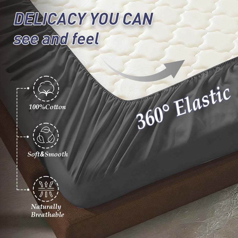 LeBonsoir Drap-housse 160 x 200 cm, hauteur de poche 30 cm, 100 % coton, bords élastiques anti-effilochage - Gris foncé