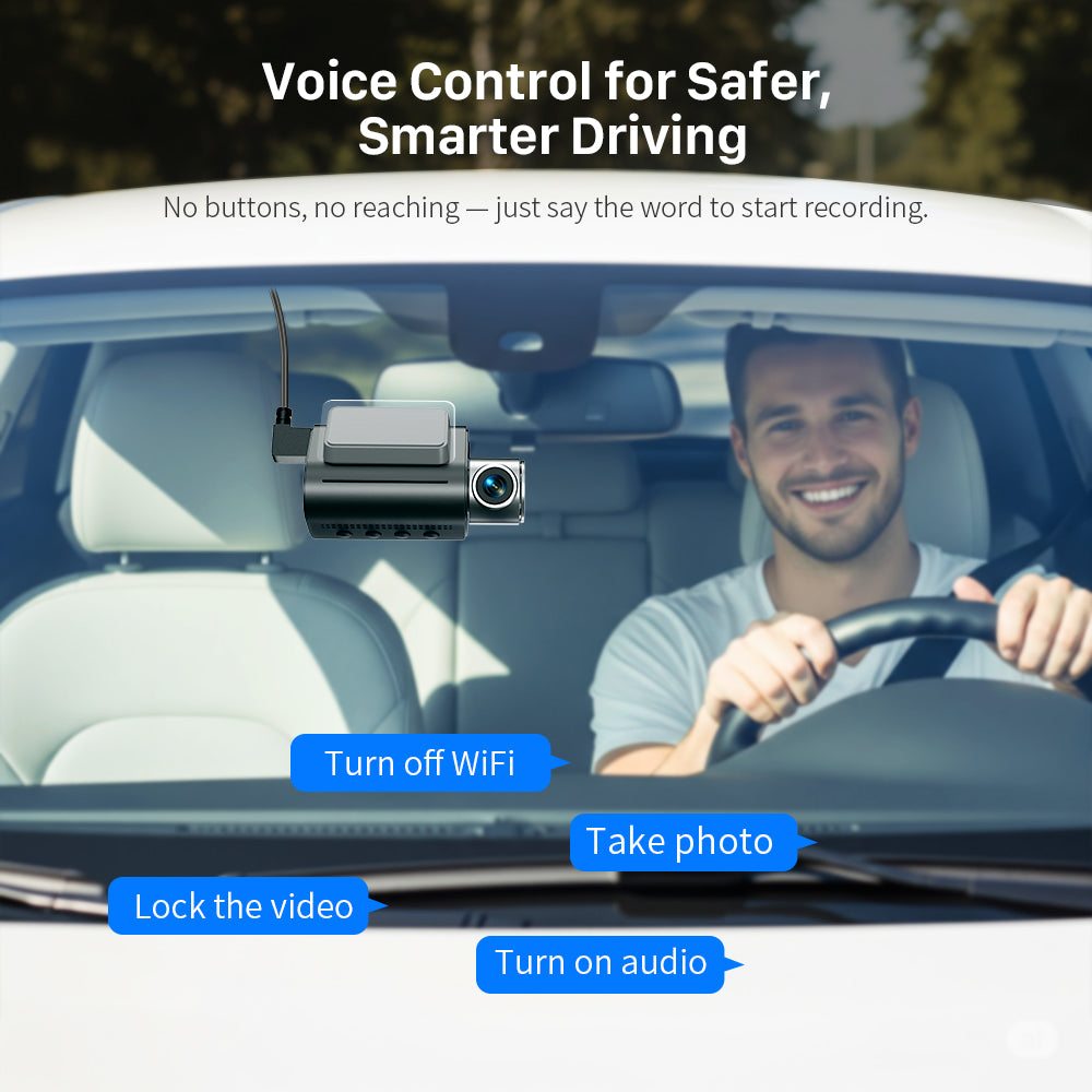 KAWA Dashcam 4K avant et arrière, commande vocale, carte SD 64 Go offerte, double dashcam Wi-Fi 6 pour voiture, GPS intégré, écran 2 pouces, HDR 2K, moteur NightEagle