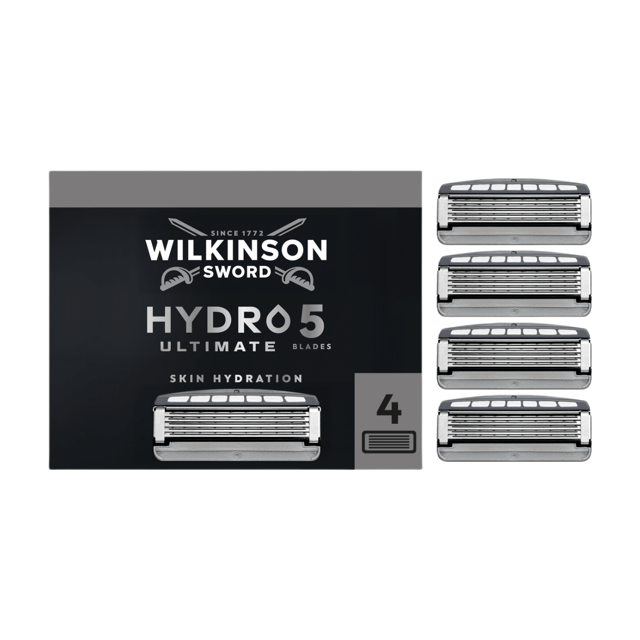 WILKINSON SWORD Hydro 5 Ultimate - Lames de Rasoir Pour Homme - 4 Recharges