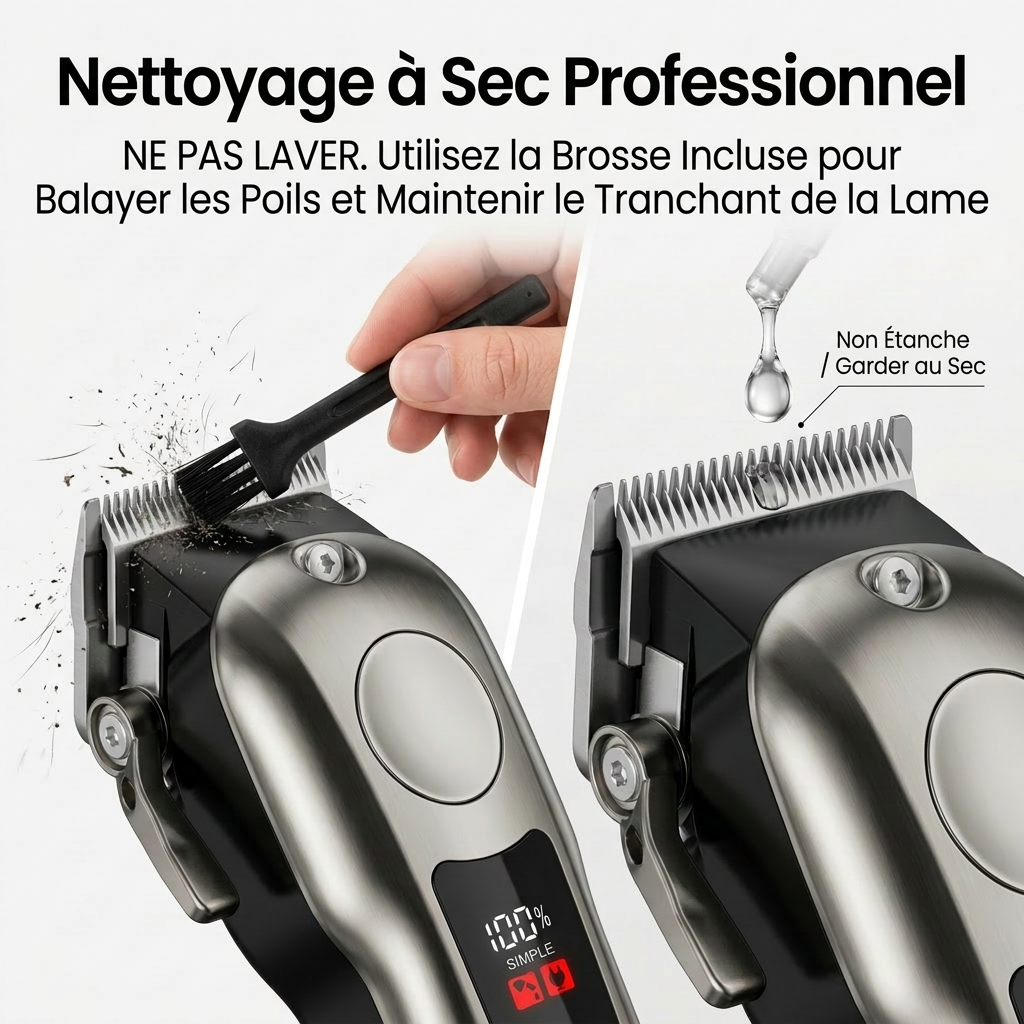 Blinkit tondeuse pour animaux conçue pour les poils épais et lourds / faible bruit avec 10 sabots, rechargeable