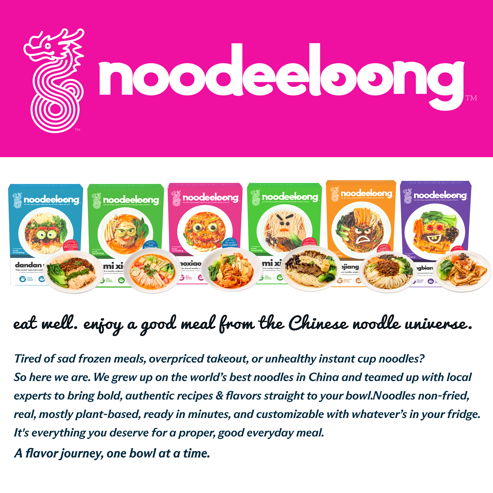 NOODEELOONG Nouilles biang biang classiques de Xi'an saveur piment arrosé d'huile 217 g
