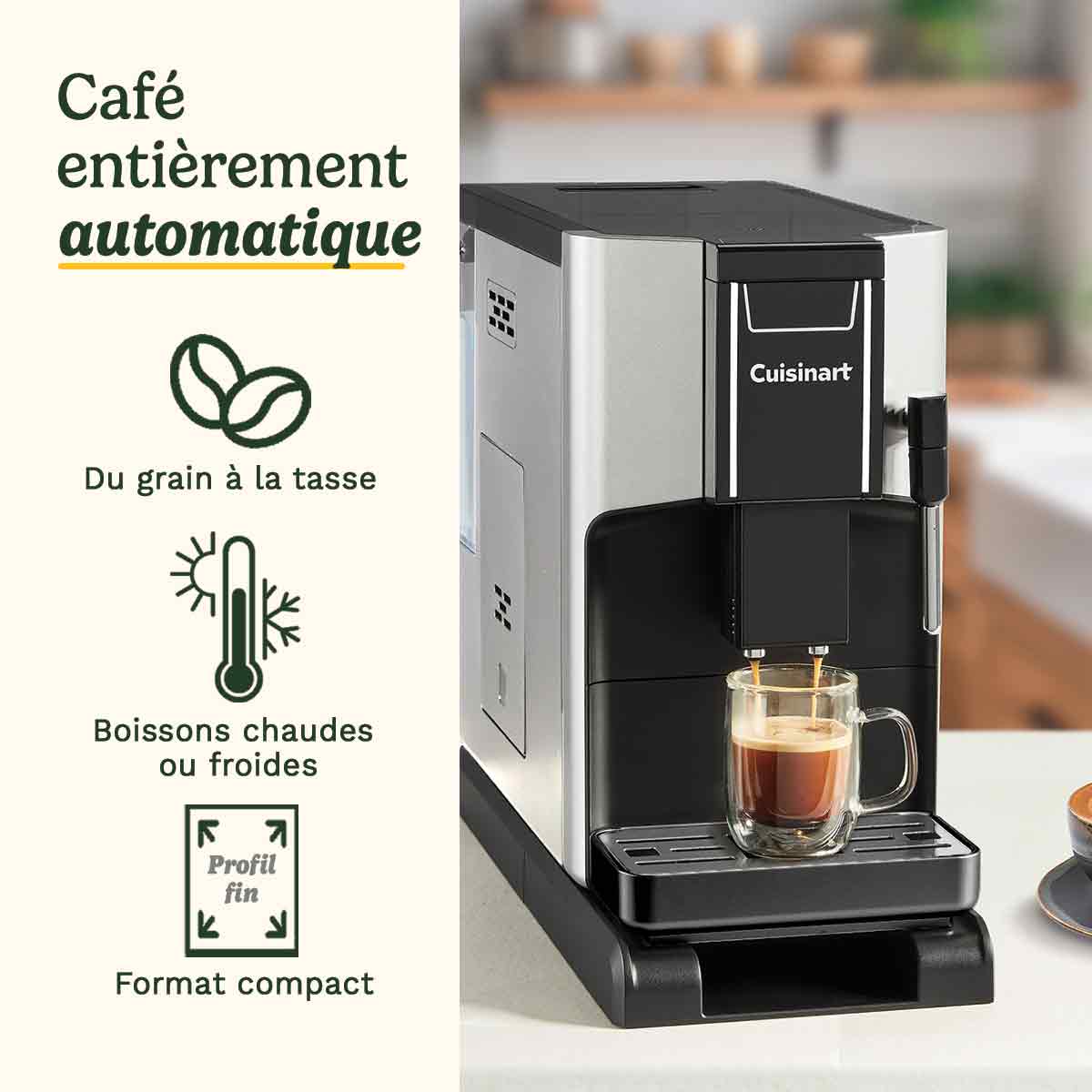 Cuisinart EM550E Machine à café entièrement automatique, 4 options de café d'une simple touche