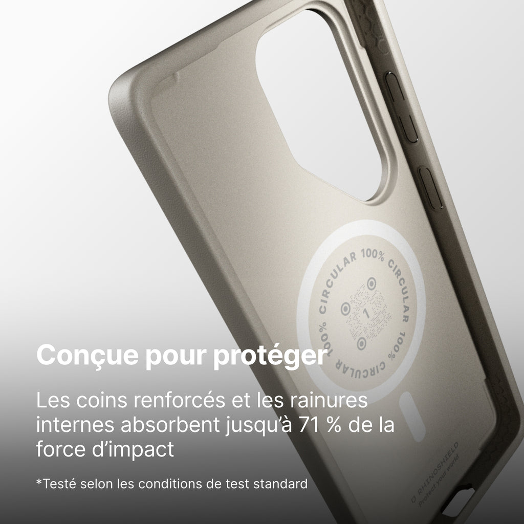 RHINOSHIELD Coque de Téléphone Portable Compatible MagSafe pour | SolidX Noir, Fortement Magnétique, Protection Antichoc Renforcée