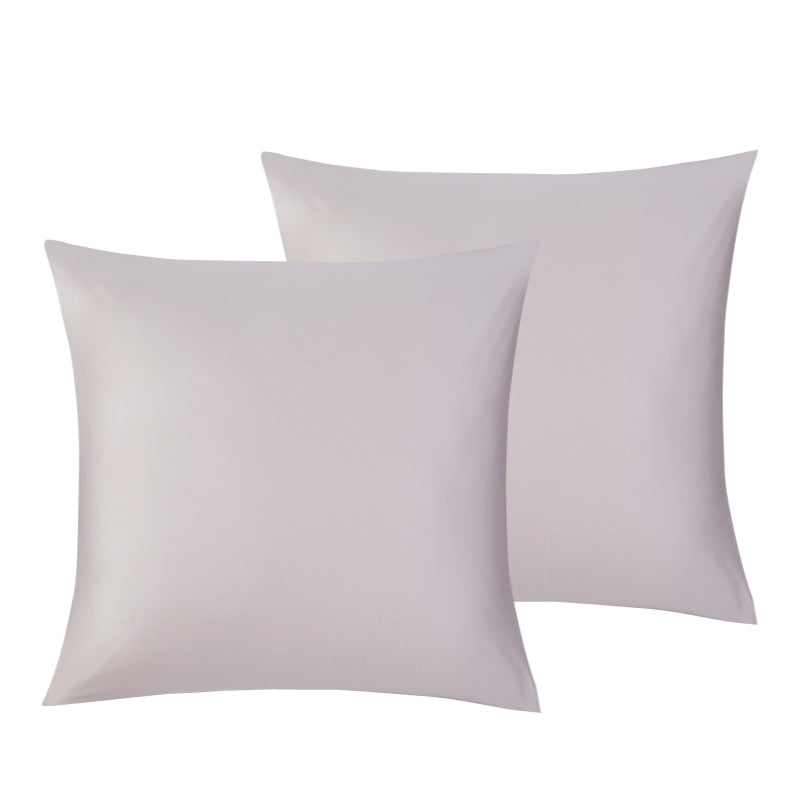 MEROPE, Taie d'oreiller en bambou, 80x80 cm, sable, lot de 2