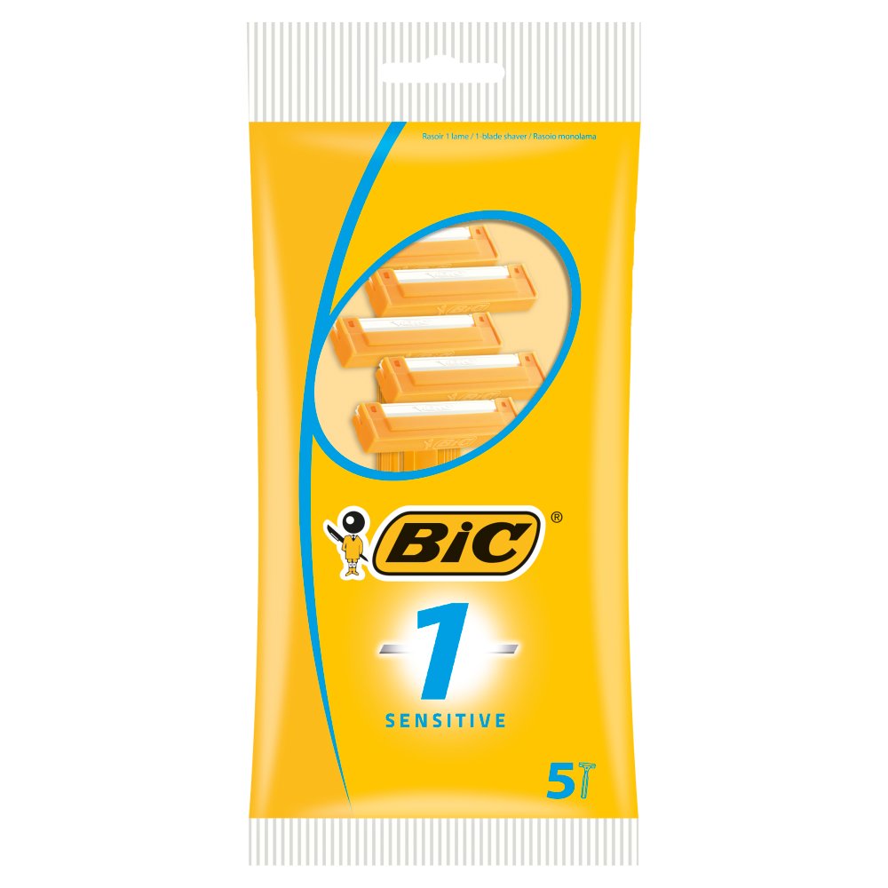 BIC 1 Sensitive Rasoir Jetable - Lot de 5
