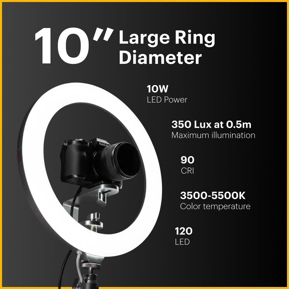 Kodak Anneau lumineux en aluminium - Diamètre 10 pouces