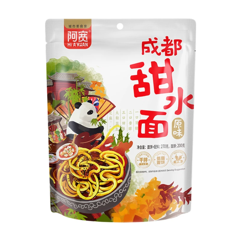 A'Kuan Nouilles sucrées de Chengdu avec édulcorant - 270 g