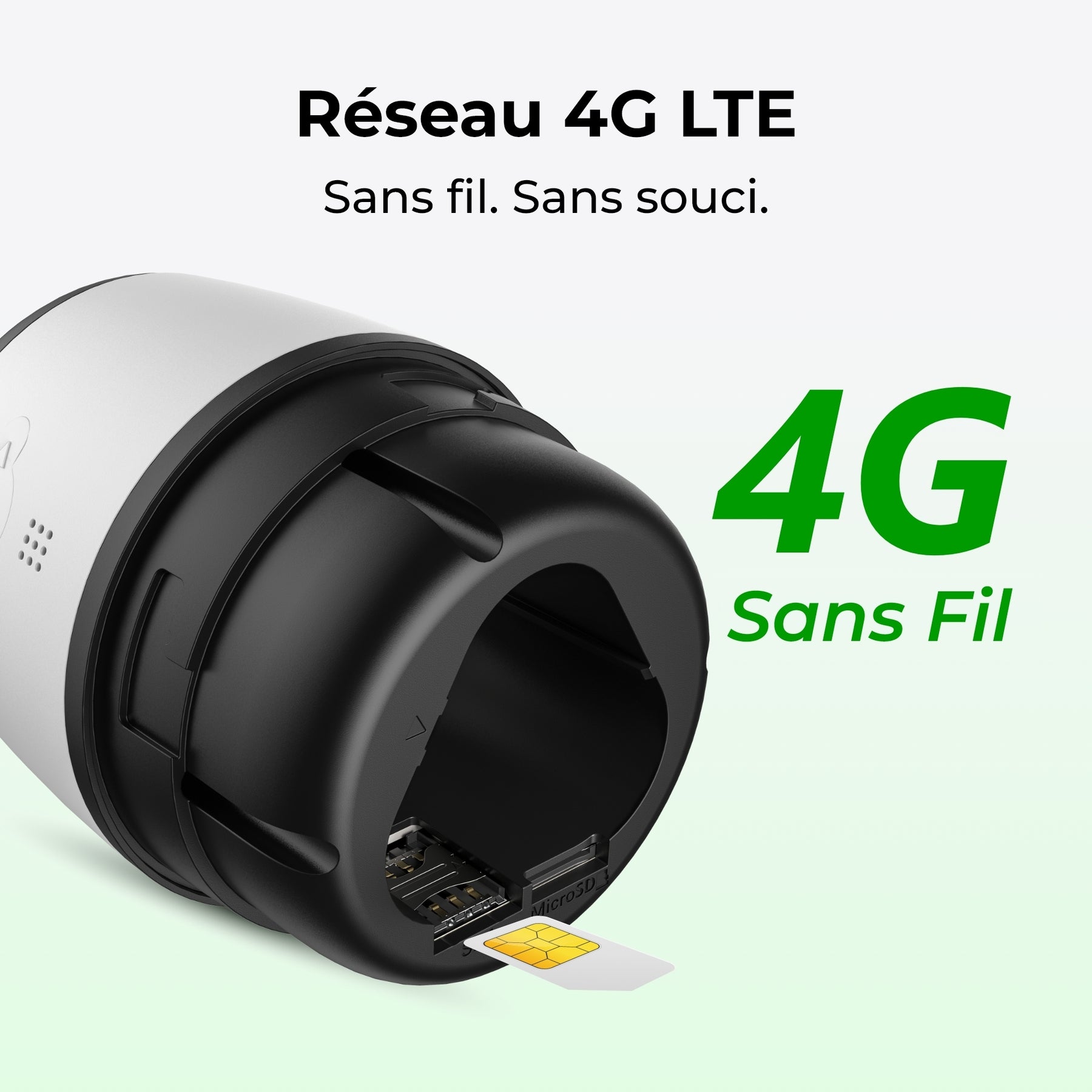 REOLINK GO SERIES G330 Caméra Solaire 4G 4MP 2K avec Carte SIM, LTE, Panneau Solaire Inclus, Vision Nocturne, Détection IA Personne/Véhicule, Audio Bidirectionnel, IP65 étanche, Compatible Alexa