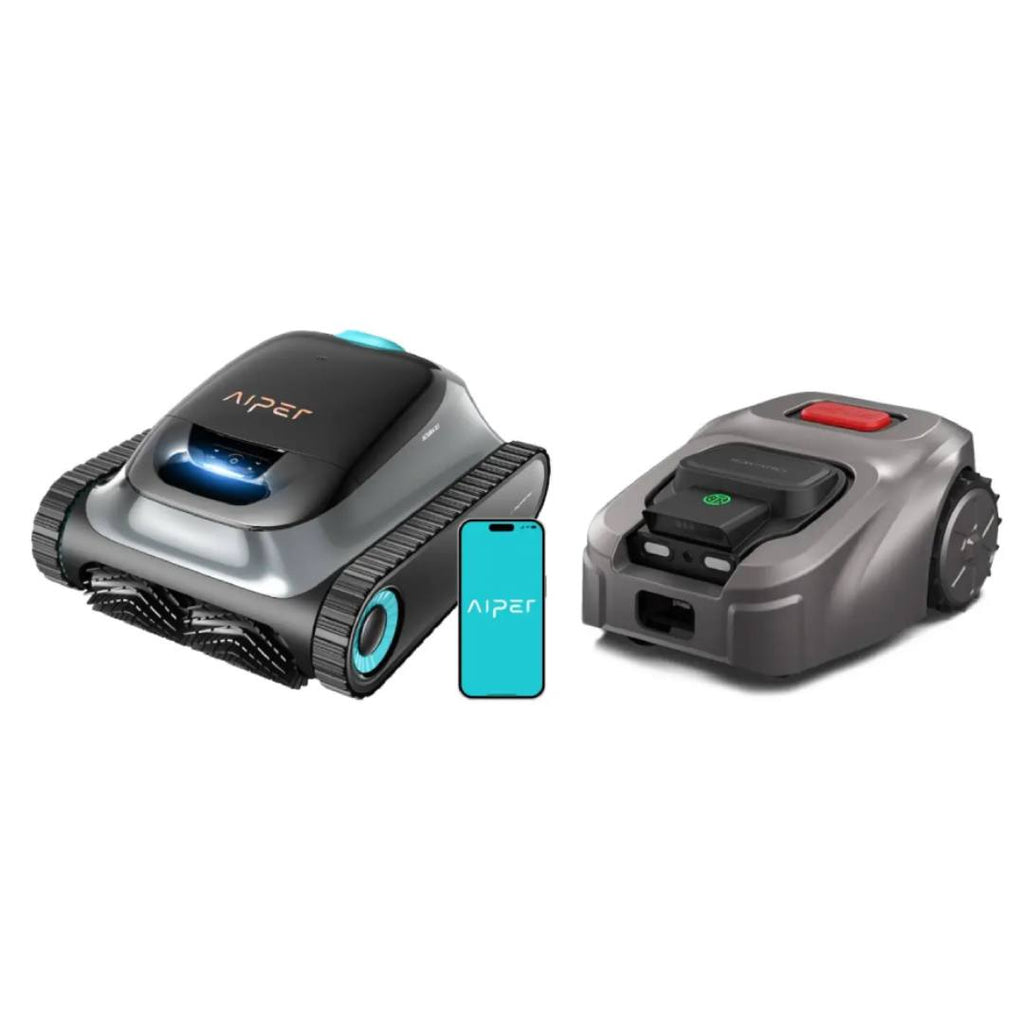 Ensemble d'entretien de jardin | Robot nettoyeur de piscine Aiper Scuba S1 & Tondeuse robot AI ISWARD GX, Nouvelle version, Signal RTK, Sans fil de délimitation, Filtration ultra-fine