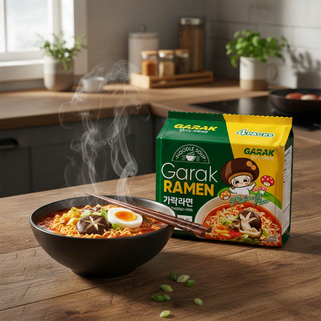 Garak Nouilles instantanées ramen saveur champignons - 130 g x 5 sachets
