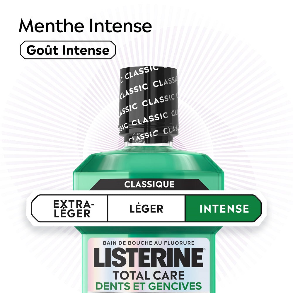 Listerine Total Care Bain de bouche dents et gencives menthe intense 500 ml