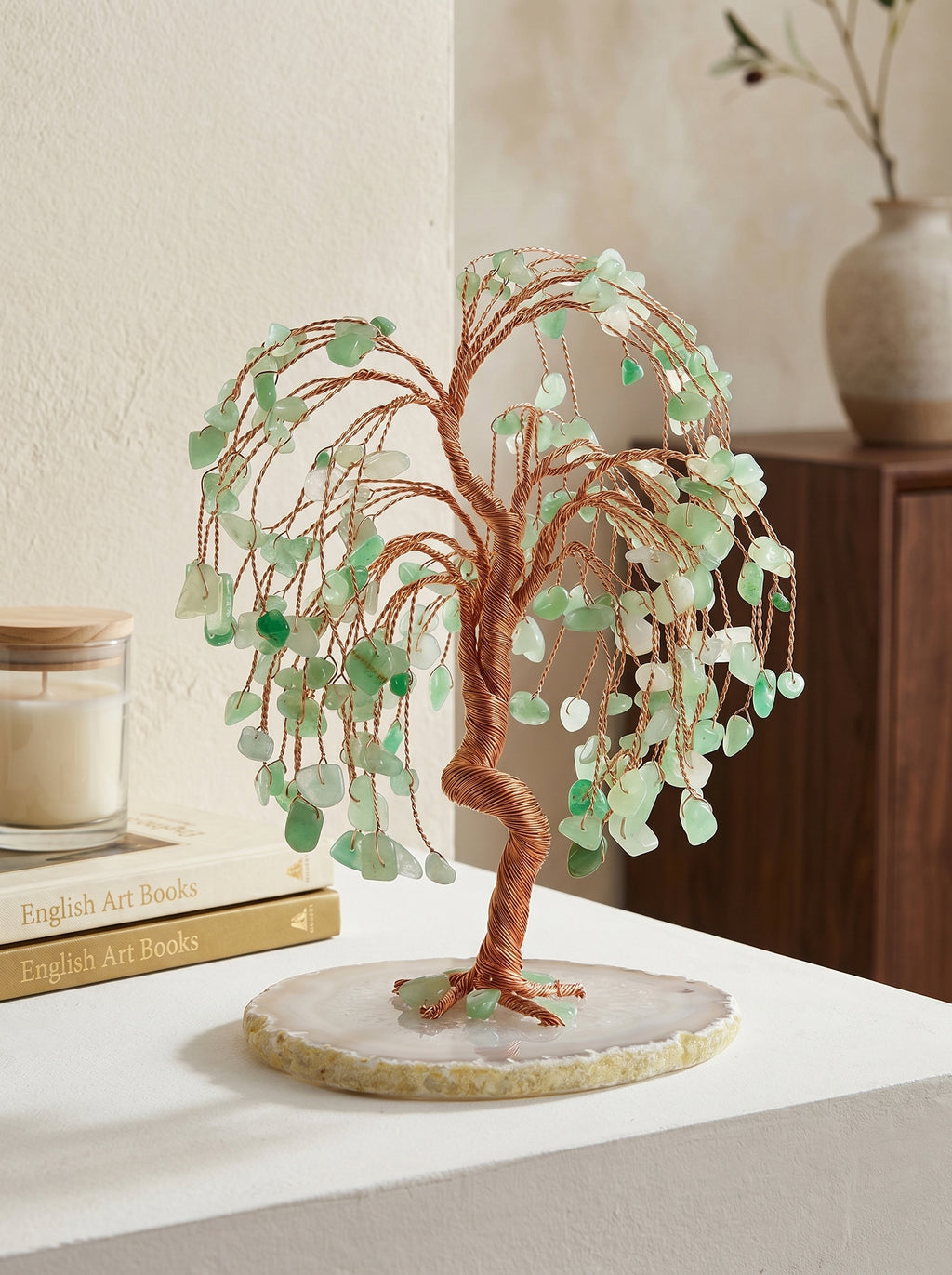 Ju7cer 1 pièce d'artisanat en cristal naturel brut attirant l'argent, arbre à argent, décoration de base, décoration d'intérieur, Noël, cristal de guérison, adapté pour la maison, le bureau et la décoration de pièce