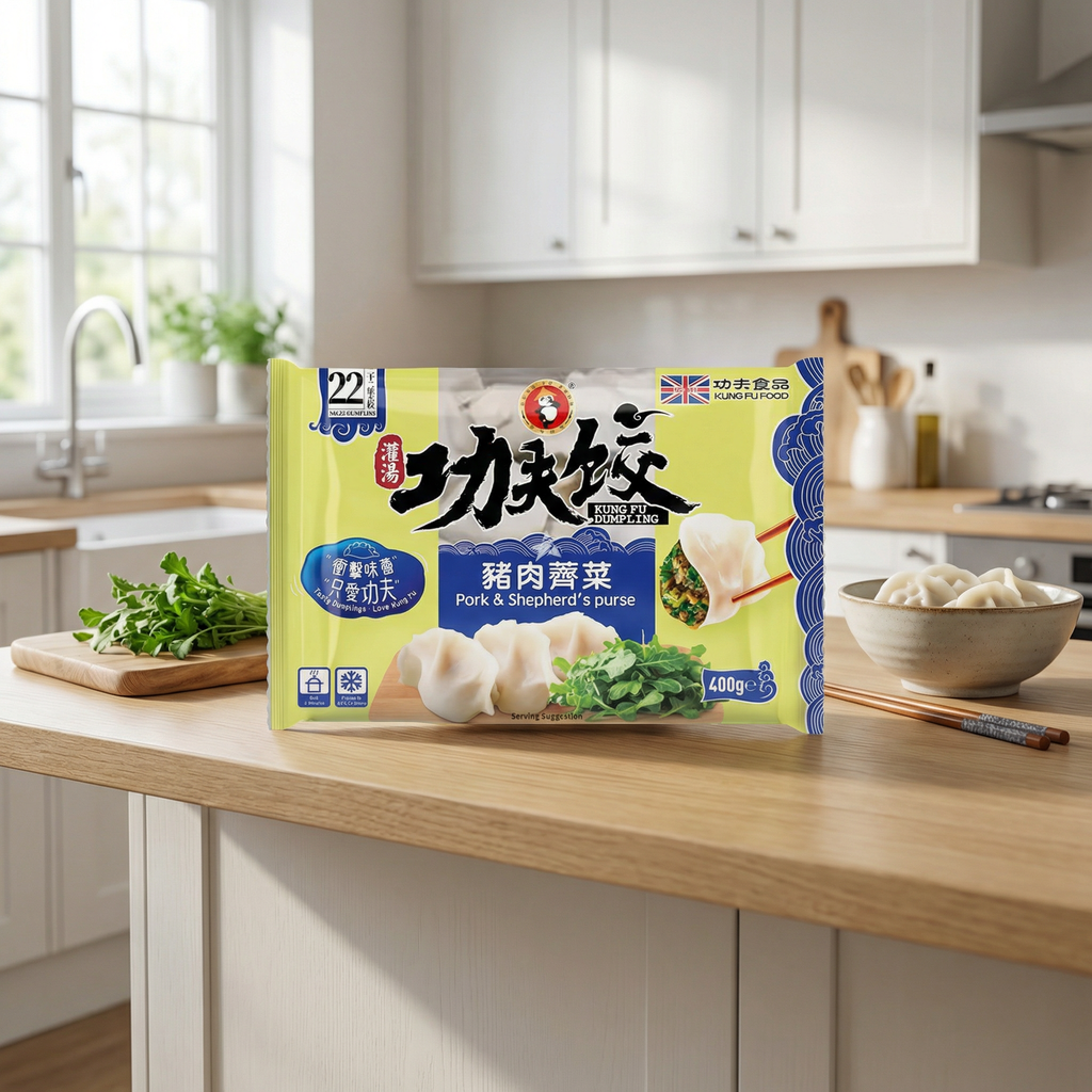 KUNG FU Raviolis au porc et à la bourse à pasteur - 400 g
