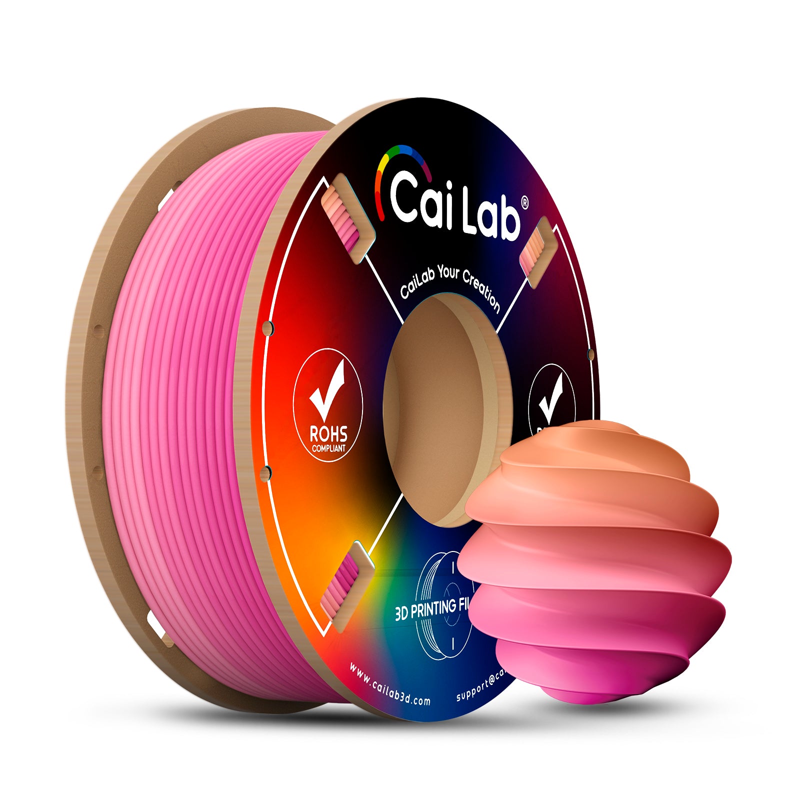 CaiLab Filament PLA pour imprimante 3D dégradé arc-en-ciel - Arc-en-ciel #7