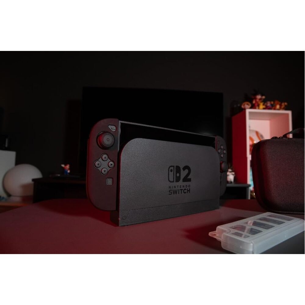 Konix Pack d'accessoires gaming Starter Kit pour console Nintendo Switch 2 - Housse - 4 appuie-pouces - Verre trempé - Boîtier 9 jeux - Écouteurs