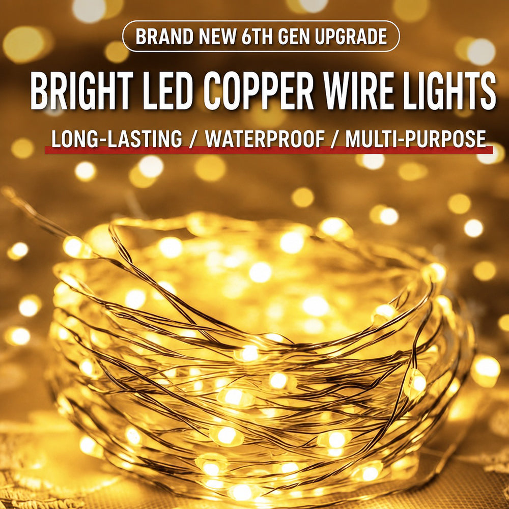 VIVREAL Lot de 2 guirlandes lumineuses solaires à fil de cuivre pour extérieur, 49 pi, 75 LED blanc chaud, 8 modes, étanches – Modèle IL-CSL-BB01, promotion du Nouvel An, meilleures idées cadeaux